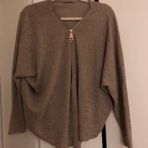 Shirt with gold zipper down the front!